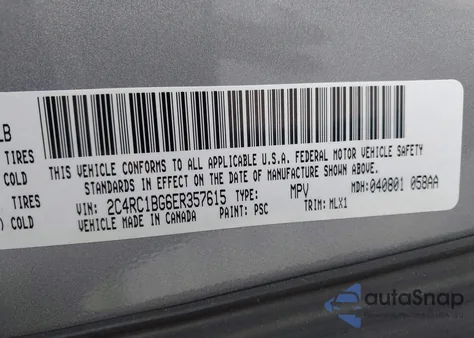 2014 Chrysler Town & Country Touring from USA, damaged, VIN 2C4RC1BG6ER357615